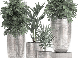 collection of decorative plants in luxury flowerpots 793 Modelo 3D