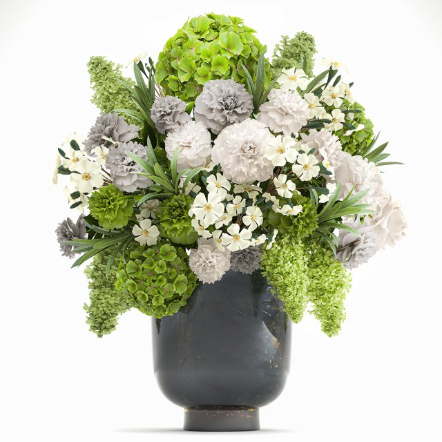 bouquet of flowers in a vase 112 3D Model .c4d .max .obj .3ds .fbx .stl .blend 