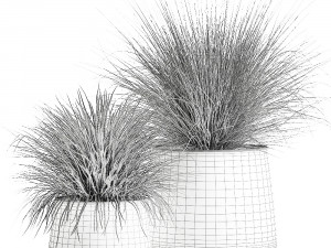 grass in a flowerpot for the interior 903 3D Model