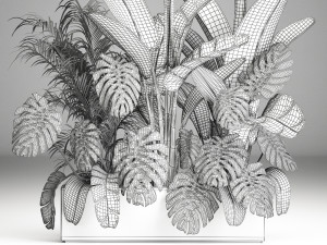houseplants in a flowerpot for the interior 937 3D 모델
