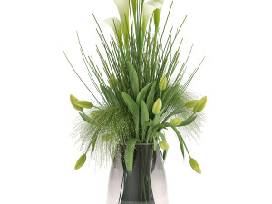 flower bouquet in a vase 115 Modelo 3D