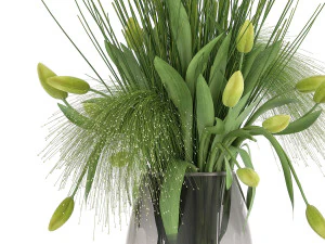 flower bouquet in a vase 115 3D Model