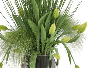 flower bouquet in a vase 115 3D Model