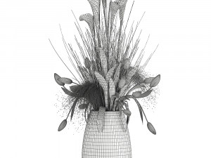 flower bouquet in a vase 115 Modelo 3D