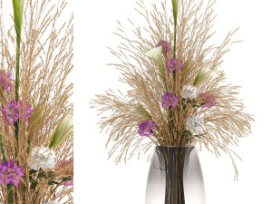 flower bouquet in a vase 117 3D 모델