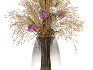 flower bouquet in a vase 117 Modello 3D