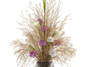 flower bouquet in a vase 117 Modello 3D
