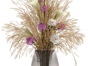 flower bouquet in a vase 117 Modello 3D