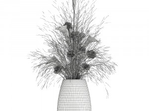 flower bouquet in a vase 117 Modello 3D