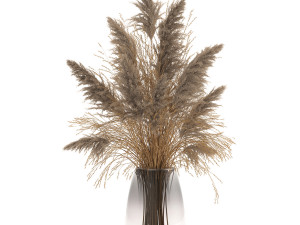 bouquet of dried flowers in a vase 118 Modelo 3D