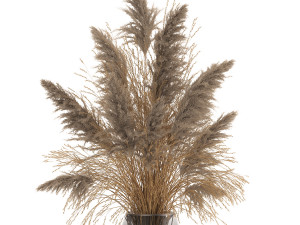 bouquet of dried flowers in a vase 118 Modelo 3D