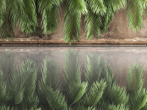 palm bushes in a pot for the interior 952 3D Model