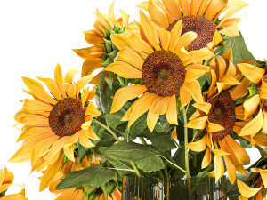 flower bouquet of sunflowers in a vase 119 3D Model