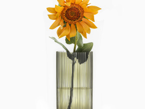 flower bouquet of sunflowers in a vase 120 3D Model