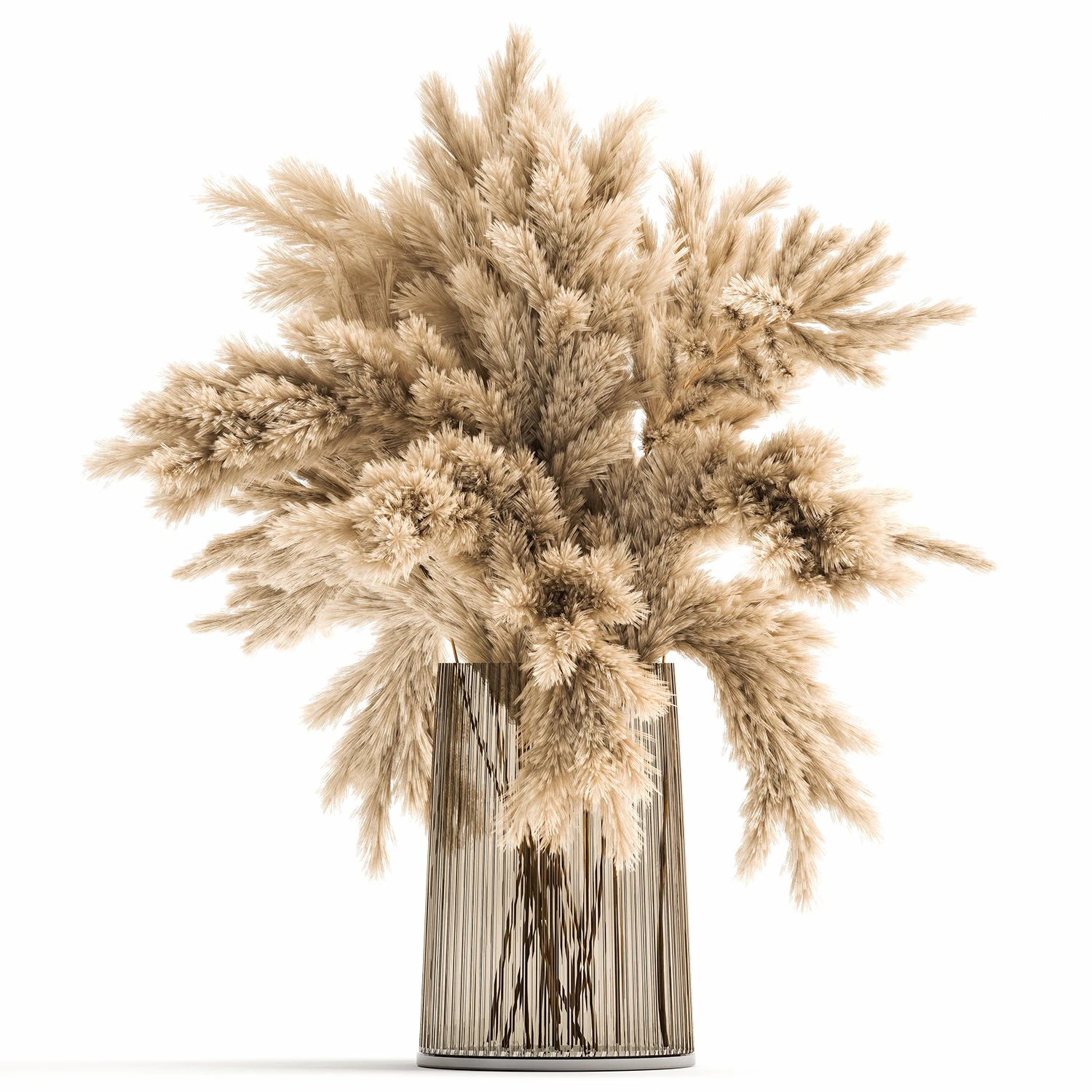 bouquet of dried reeds in a vase 122 3D Model .c4d .max .obj .3ds .fbx .stl .blend