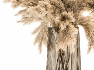 bouquet of dried reeds in a vase 122 3D Modell