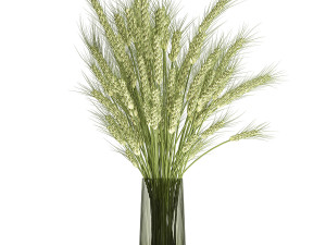 decorative bouquet of wheat ears in a vase for decor 125 3D Model