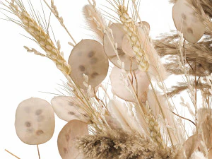 bouquet of dried flowers in a glass vase 126 3D Model