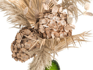 bouquet of dried flowers in a glass vase 135 3D Model
