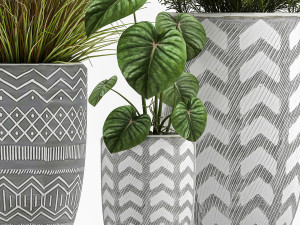 houseplants in a flowerpot for the interior 1025 3D Модель