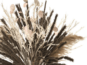 bouquet of dried flowers in a glass vase 137 3D मॉडल