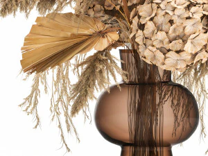 bouquet of dry flowers in a glass vase 138 3D Model