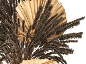 bouquet of dried flowers in a glass vase 139 3D Model