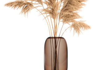 bouquet of dried reeds in a vase 140 Modelo 3D