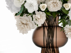 decorative bouquet of white flowers in a vase for decor 143 Model 3D