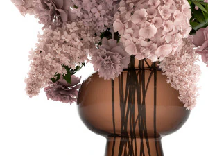 decorative bouquet of flowers in a vase for decor 144 3D Model