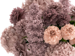 decorative bouquet of flowers in a vase for decor 144 Modelo 3D