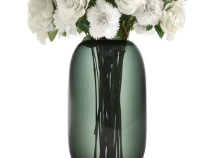 bouquet of white flowers in a vase for decor 147 3D Model