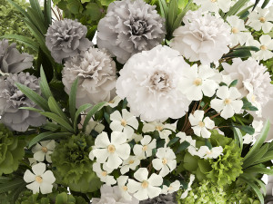 decorative bouquet of green flowers in a vase for decor 151 3D Model