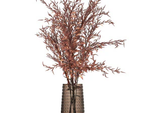 bouquet of dried flowers in a glass vase 153 3D Model