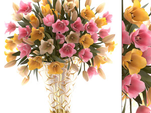 collection of bouquets 30 pieces 3D मॉडल