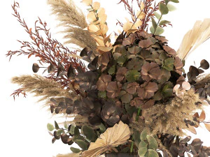 ramo de flores secas en un jarr&oacute;n 161 Modelo 3D