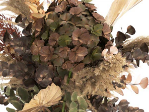 ramo de flores secas en un jarr&oacute;n 161 Modelo 3D