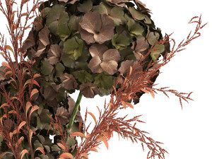 bouquet of dried flowers in a vase 162 3D 모델
