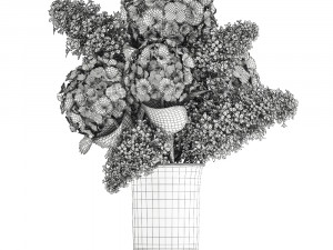 bouquet of flowers in a vase 163 3Dモデル