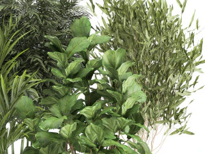 bananeira em vaso enferrujado para interior 1039 Modelo 3D