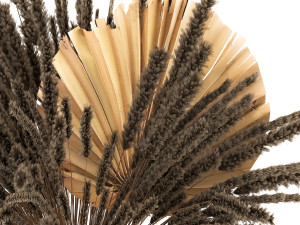 bouquet of dried flowers in a vase 166 Modelo 3D