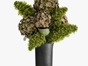 bouquet of flowers in a vase 169 3D Model