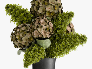 bouquet of flowers in a vase 169 3D Model