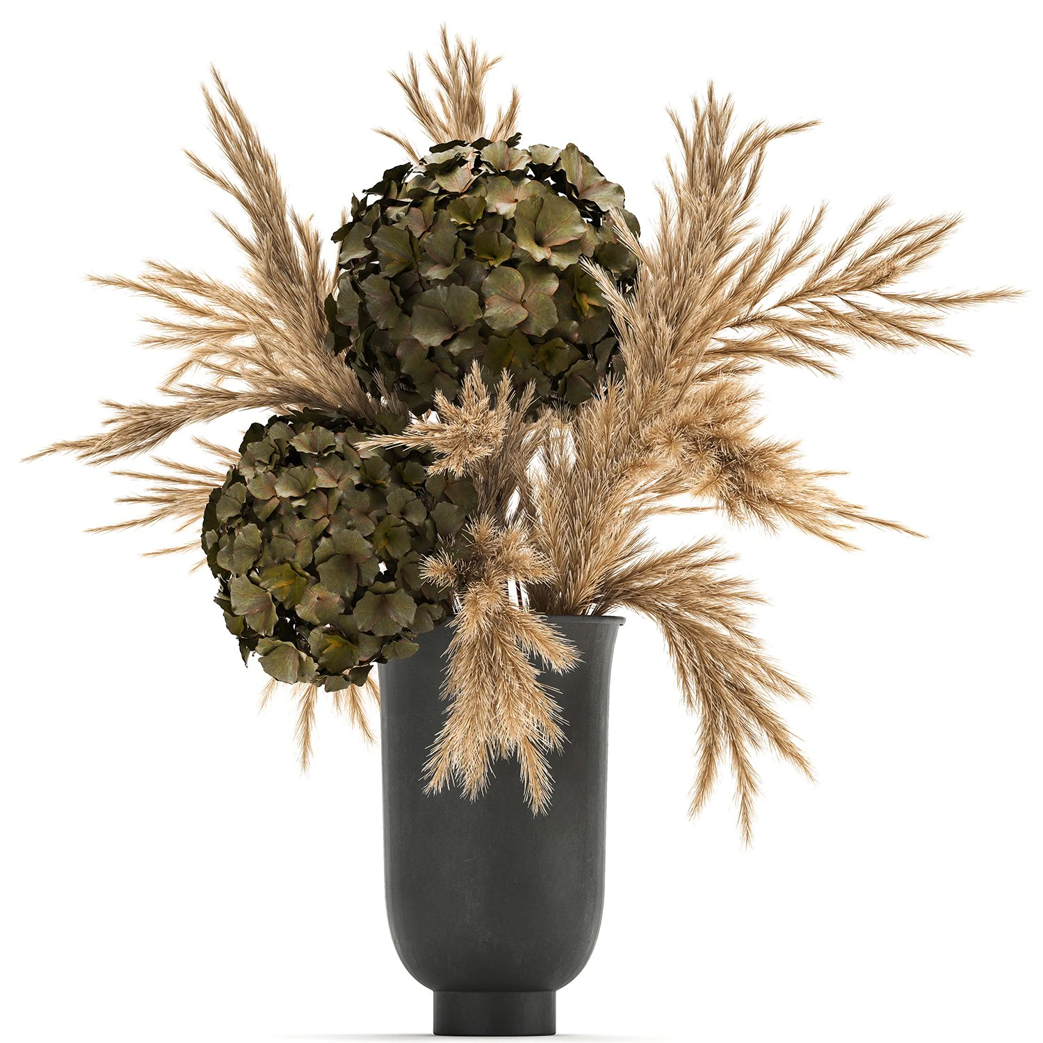 bouquet of dried flowers in a vase 170 3D Model .c4d .max .obj .3ds .fbx .stl .blend 
