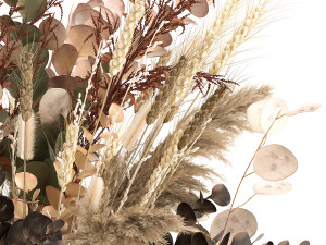bouquet of dried flowers in a vase 173 Model 3D