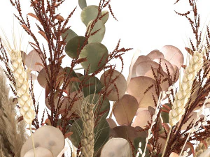 bouquet of dried flowers in a vase 173 3D Model