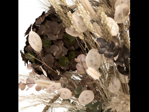 bouquet of dried flowers in a vase 173 Model 3D