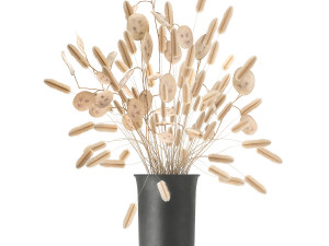 bouquet of dried flowers in a vase 174 3D मॉडल