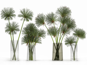 decorative bouquet of green flowers in a vase for decor 175 3D Model