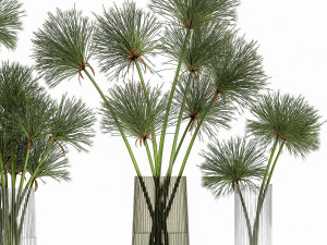 decorative bouquet of green flowers in a vase for decor 175 3D Model
